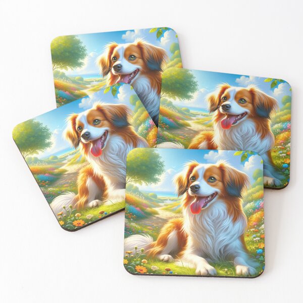 Item preview, Overflowing Joy: The Jubilant Spirit of the Kooikerhondje designed and sold by ArtemioVisions.