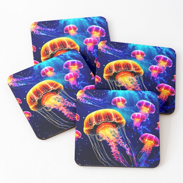 Item preview, Glowing Jellyfish Scene designed and sold by Health And Fitness Posts e-Store.