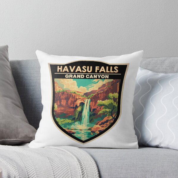 Item preview, Havasu Falls Grand Canyon Travel Art Badge designed and sold by KrisSidDesigns.
