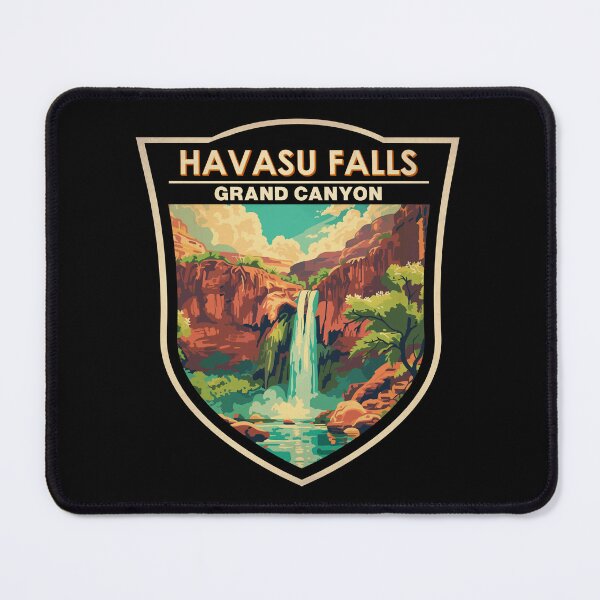 Item preview, Havasu Falls Grand Canyon Travel Art Badge designed and sold by KrisSidDesigns.