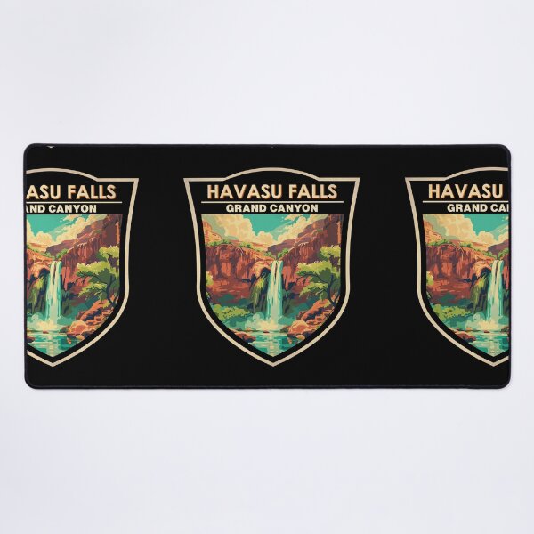 Item preview, Havasu Falls Grand Canyon Travel Art Badge designed and sold by KrisSidDesigns.