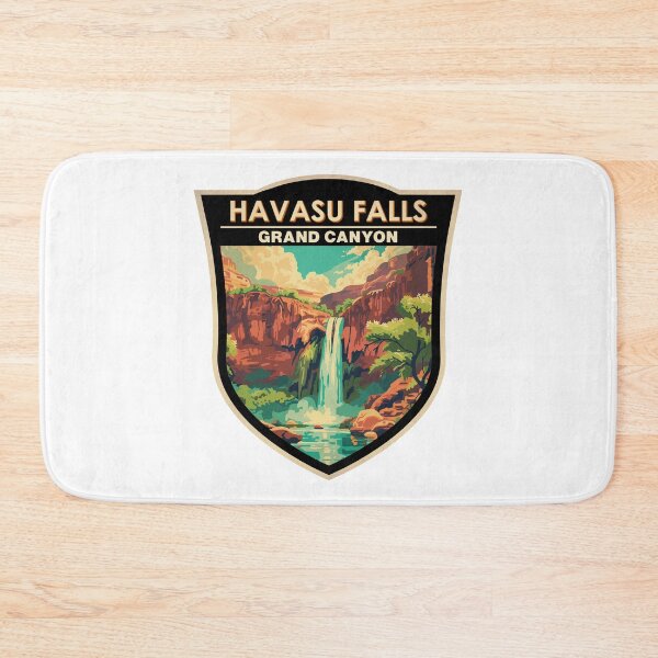 Item preview, Havasu Falls Grand Canyon Travel Art Badge designed and sold by KrisSidDesigns.
