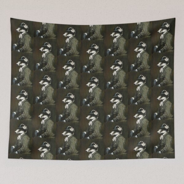 Item preview, Victorian Lady Badger In Grey designed and sold by mictomart.