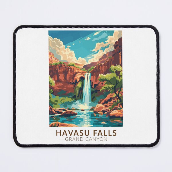 Item preview, Havasu Falls Grand Canyon Travel Art Vintage designed and sold by KrisSidDesigns.