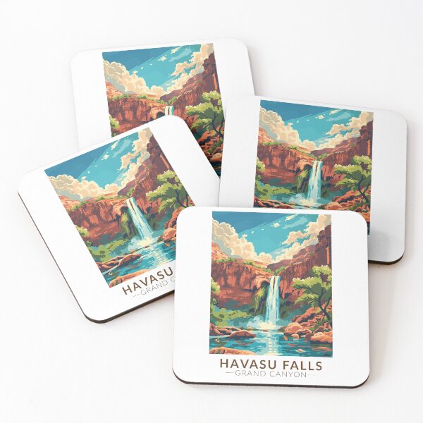 Item preview, Havasu Falls Grand Canyon Travel Art Vintage designed and sold by KrisSidDesigns.