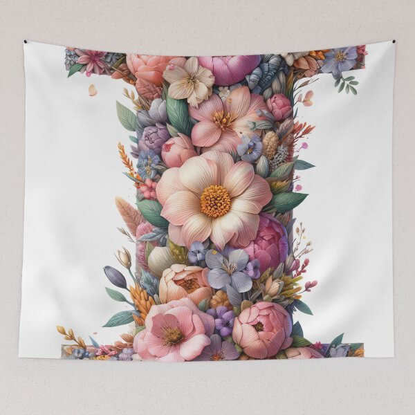 Item preview, Letter “I” containing flowers designed and sold by yeekazar.