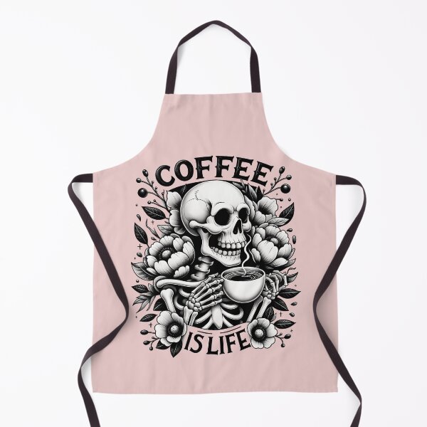Item preview, Funny skull drinking coffee designed and sold by AnyMar2023.