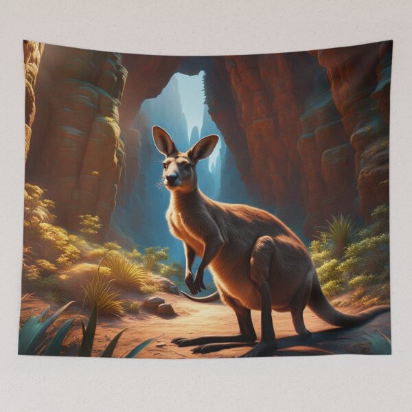 Item preview, Kangaroo in a canyon | Australia, Summer designed and sold by QShore.