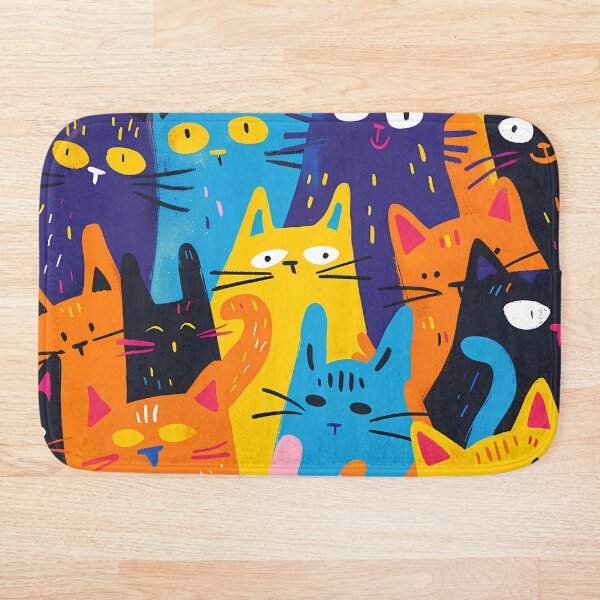 Item preview, Cats’ Colorful Serenade: A Symphony of Hues designed and sold by Ipek Morel.