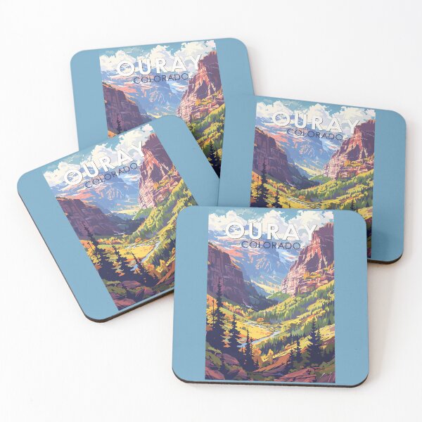 Item preview, Ouray Colorado Travel Art Vintage designed and sold by KrisSidDesigns.