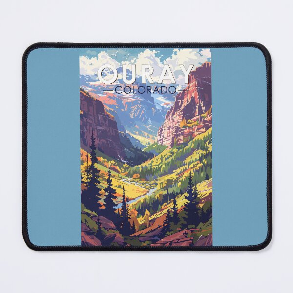 Item preview, Ouray Colorado Travel Art Vintage designed and sold by KrisSidDesigns.