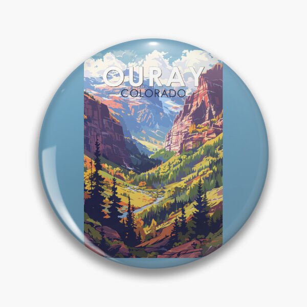 Item preview, Ouray Colorado Travel Art Vintage designed and sold by KrisSidDesigns.