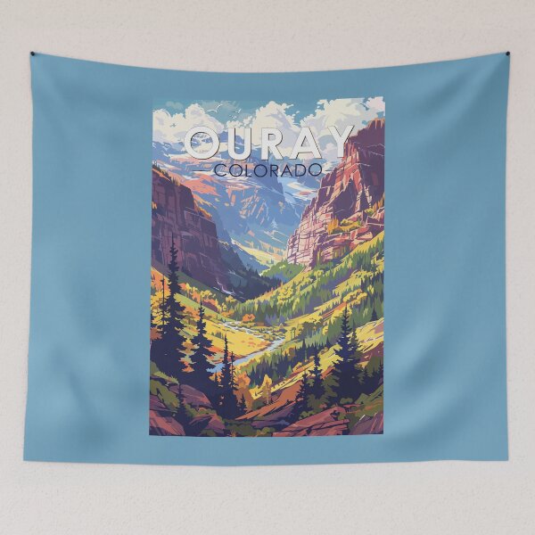 Item preview, Ouray Colorado Travel Art Vintage designed and sold by KrisSidDesigns.
