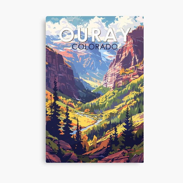 Item preview, Ouray Colorado Travel Art Vintage designed and sold by KrisSidDesigns.