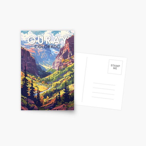 Item preview, Ouray Colorado Travel Art Vintage designed and sold by KrisSidDesigns.