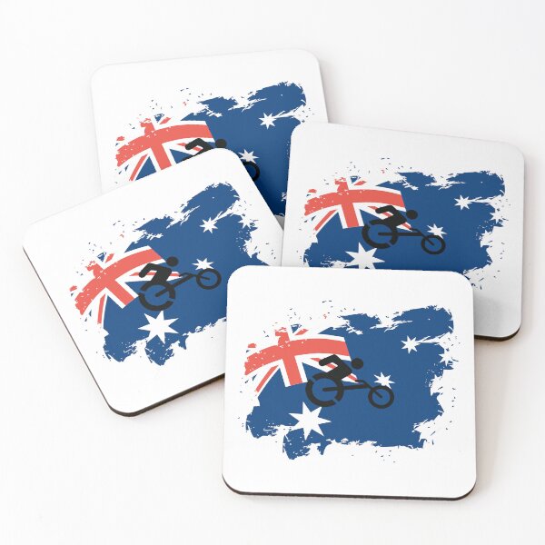 Item preview, Wheelchair Racer with Australian Flag designed and sold by It's Wheelie Cool.