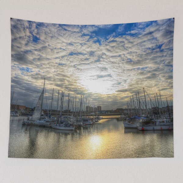 Item preview, Grimsby Marina Boats At Sunset designed and sold by Paul Thompson Photography.