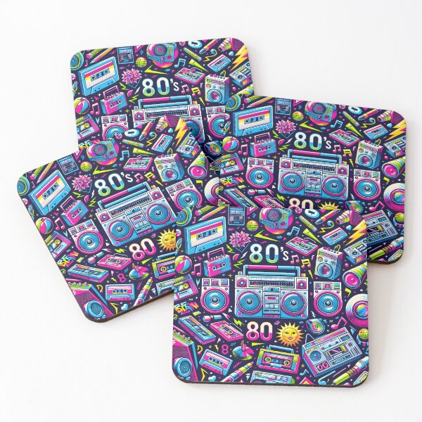 Item preview, 80s Music Pattern designed and sold by ParenthoodPuns.