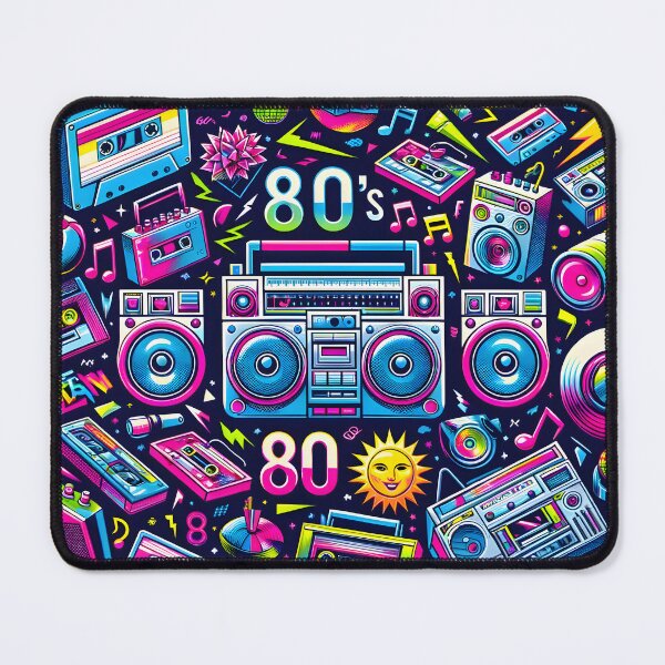 Item preview, 80s Music Pattern designed and sold by ParenthoodPuns.