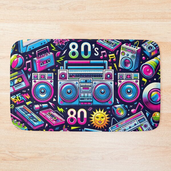 Item preview, 80s Music Pattern designed and sold by ParenthoodPuns.