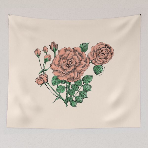 Item preview, Apricot Flat Rose Bloom Double 16-25 Petals In 3+ Rows designed and sold by Rachael Taylor.