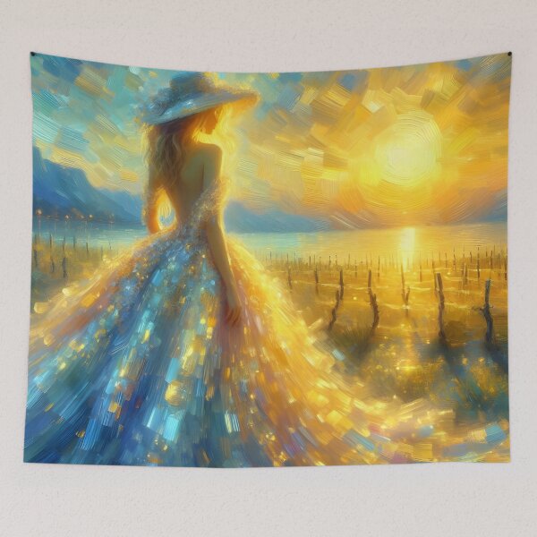 Item preview, Lady with hat in Tuscan Sunset  designed and sold by ki-mer-a.