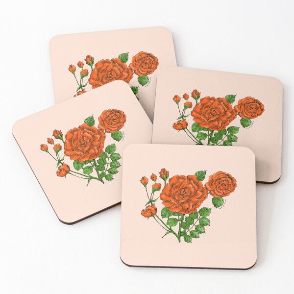 Item preview, Orange Flat Rose Bloom Double 16-25 Petals In 3+ Rows designed and sold by zenithcreative.