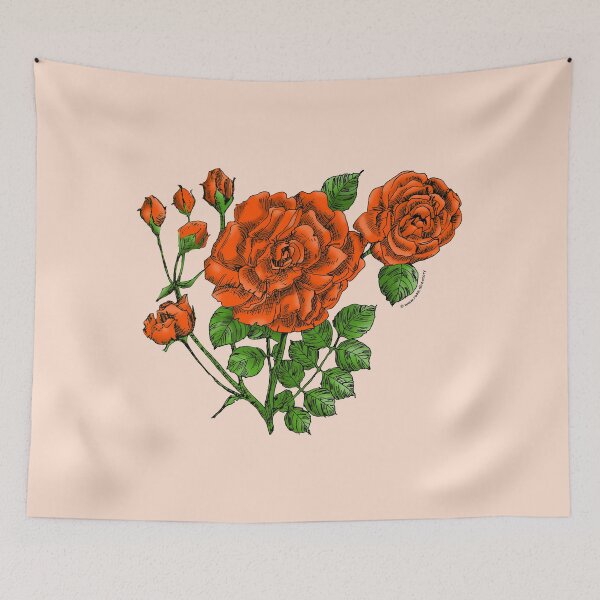 Item preview, Orange Flat Rose Bloom Double 16-25 Petals In 3+ Rows designed and sold by Rachael Taylor.