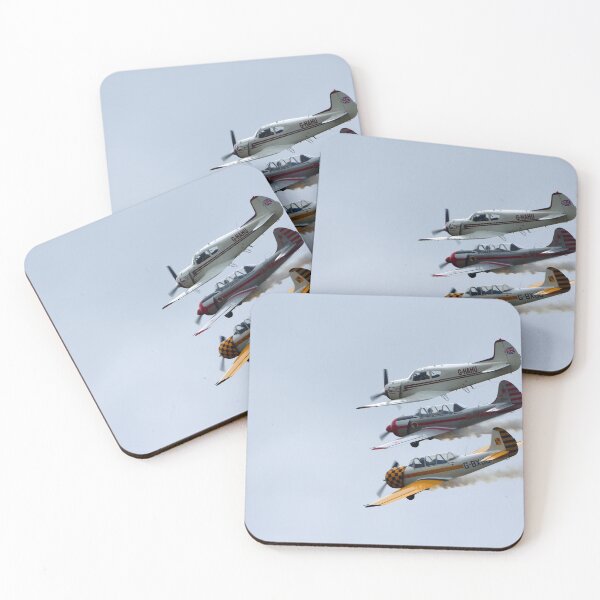 Item preview, Vintage Yakovlev Yak 18T ,Yak 50 and 52 in  close formation flight against blue sky. designed and sold by Umdash919.
