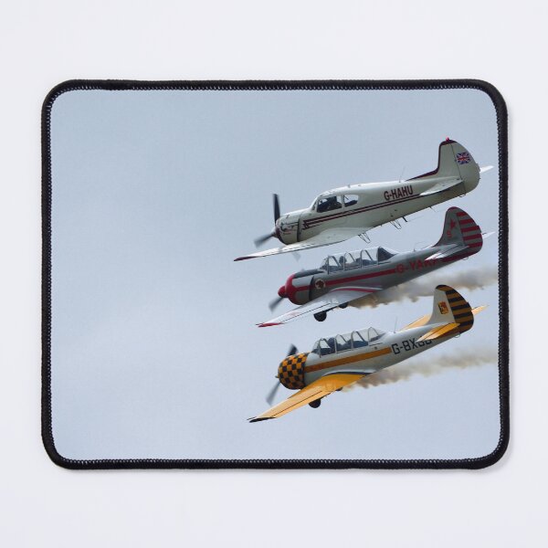 Item preview, Vintage Yakovlev Yak 18T ,Yak 50 and 52 in close formation flight against blue sky. designed and sold by Umdash919.