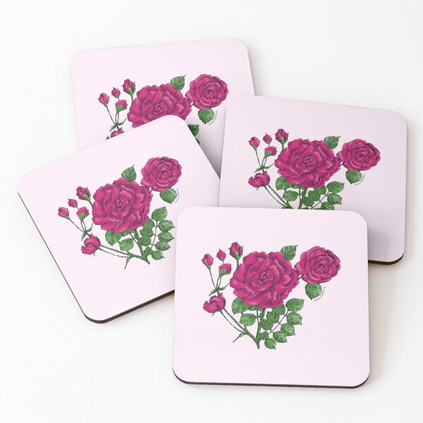 Item preview, Deep Pink Flat Rose Bloom Double 16-25 Petals In 3+ Rows designed and sold by zenithcreative.
