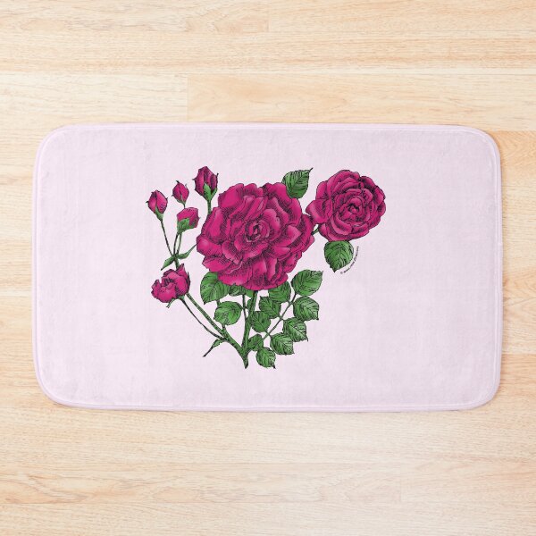 Item preview, Deep Pink Flat Rose Bloom Double 16-25 Petals In 3+ Rows designed and sold by Rachael Taylor.