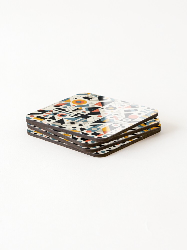 Thumbnail 4 of 5, Coasters (Set of 4), Geometric Pattern designed and sold by ParenthoodPuns.