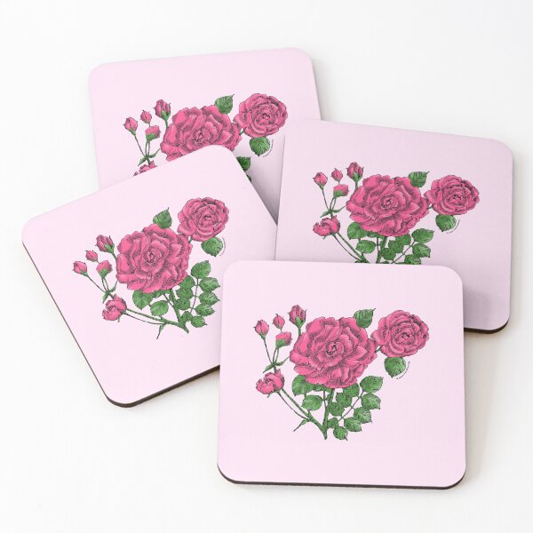 Item preview, Mid Pink Flat Rose Bloom Double 16-25 Petals In 3+ Rows designed and sold by zenithcreative.