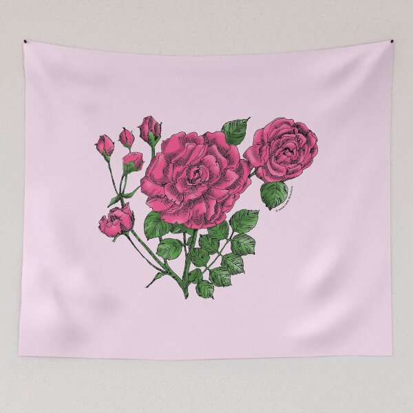 Item preview, Mid Pink Flat Rose Bloom Double 16-25 Petals In 3+ Rows designed and sold by Rachael Taylor.