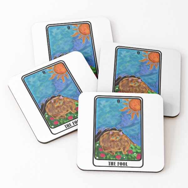 Item preview, The fool cat tarot card designed and sold by redlinecs.