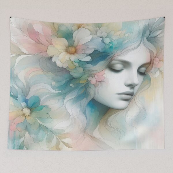 Item preview, Vibrant Female Portrait: An oil painting full of color and emotion designed and sold by FotoworldEdel.