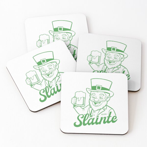 Item preview, Sláinte - leprechaun - green outline designed and sold by KnockingLouder.