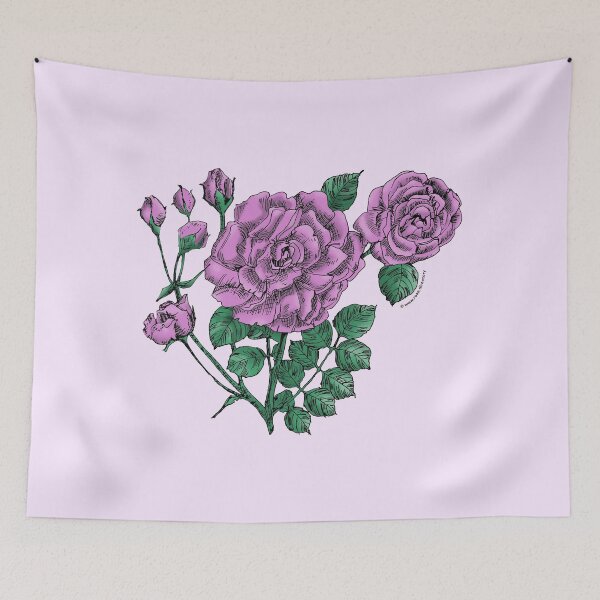 Item preview, Purple Flat Rose Bloom Double 16-25 Petals In 3+ Rows designed and sold by Rachael Taylor.