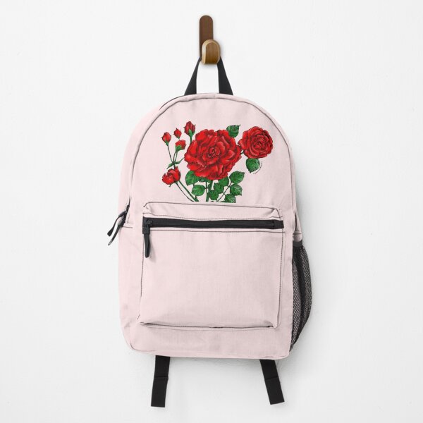 Item preview, Bright Red Flat Rose Bloom Double 16-25 Petals In 3+ Rows designed and sold by Rachael Taylor.