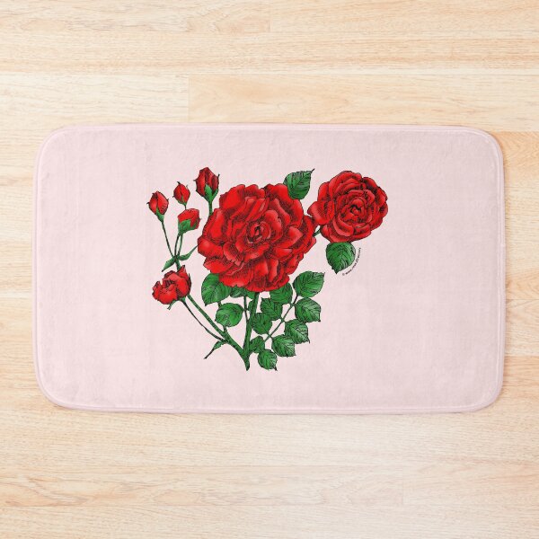 Item preview, Bright Red Flat Rose Bloom Double 16-25 Petals In 3+ Rows designed and sold by Rachael Taylor.