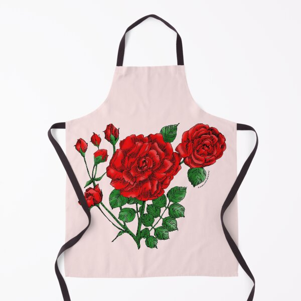 Item preview, Bright Red Flat Rose Bloom Double 16-25 Petals In 3+ Rows designed and sold by Rachael Taylor.