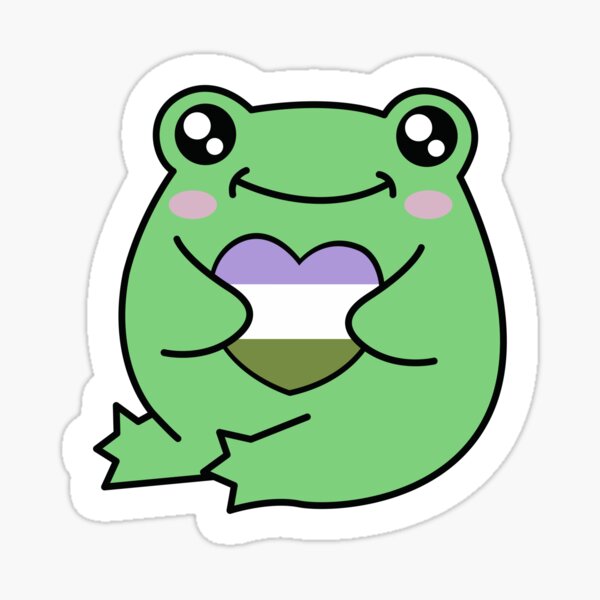 Item preview, Genderqueer Pride Frog designed and sold by Kay Saunders.