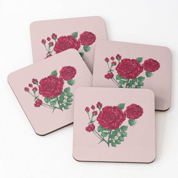 Item preview, Dark Red Flat Rose Bloom Double 16-25 Petals In 3+ Rows designed and sold by zenithcreative.