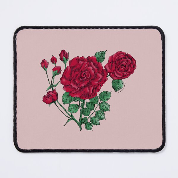 Item preview, Dark Red Flat Rose Bloom Double 16-25 Petals In 3+ Rows designed and sold by Rachael Taylor.