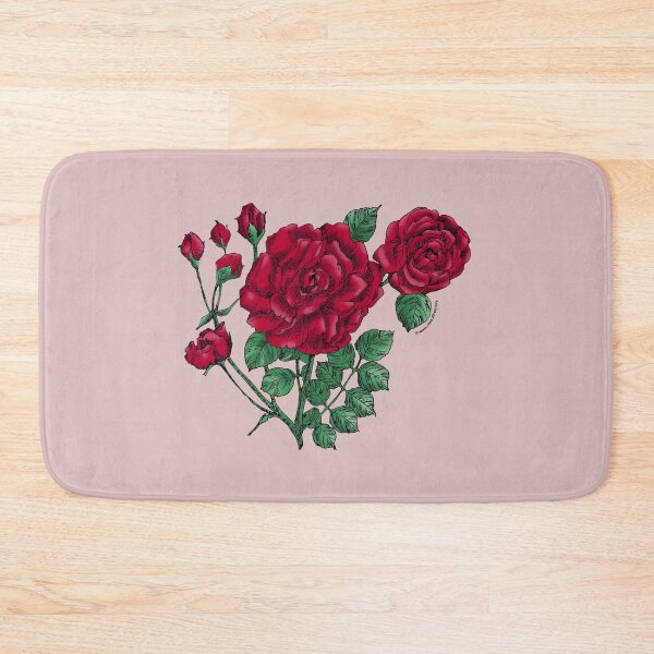 Item preview, Dark Red Flat Rose Bloom Double 16-25 Petals In 3+ Rows designed and sold by Rachael Taylor.