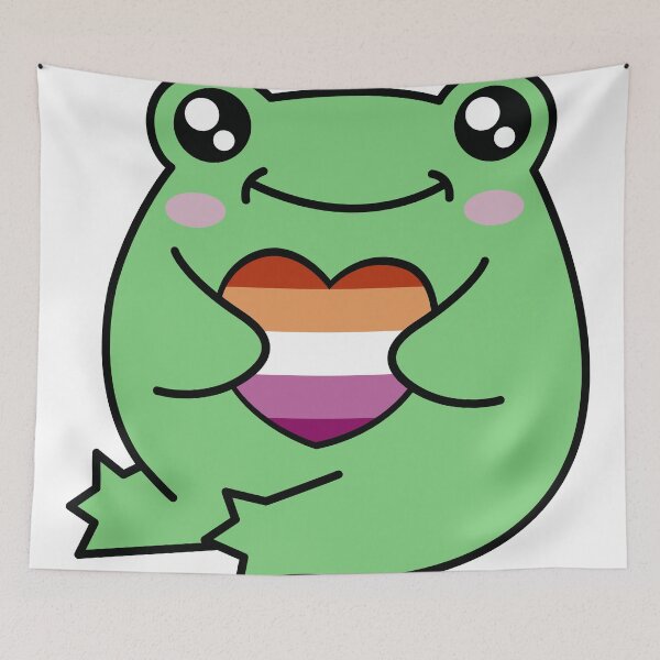 Item preview, Lesbian Pride Frog designed and sold by Kay Saunders.