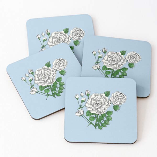 Item preview, White Flat Rose Bloom Double 16-25 Petals In 3+ Rows designed and sold by zenithcreative.