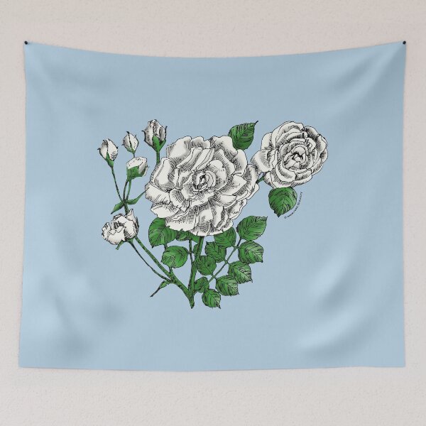 Item preview, White Flat Rose Bloom Double 16-25 Petals In 3+ Rows designed and sold by Rachael Taylor.