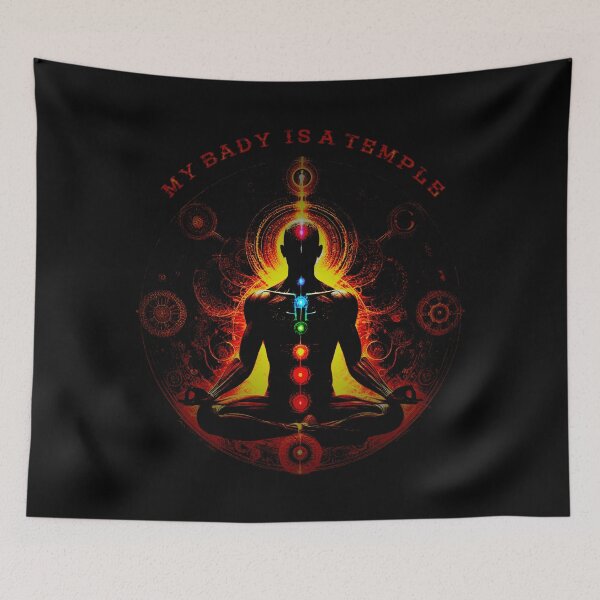 Item preview, MY BADY IS A TEMPLE, My body is my temple, chakra, chakras designed and sold by CrisMor-Art.